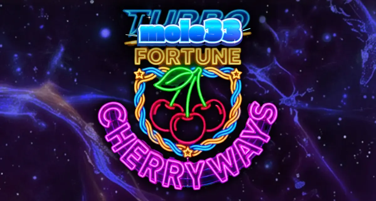 Tampilan visual game slot Turbo Fortune Cherryways dengan tema neon